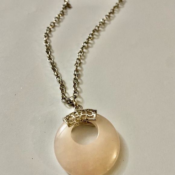 Women’s Pink Quartz Necklace - Picture 2 of 4